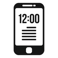 icono de tiempo de teléfono vector simple. control de trabajo