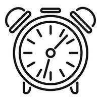 Alarm clock icon outline vector. Work control vector