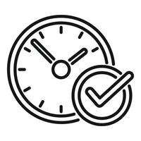 Approved timer icon outline vector. Team go vector