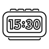 Digital alarm clock icon outline vector. Business work vector