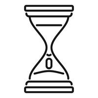 Hourglass icon outline vector. Clock project vector