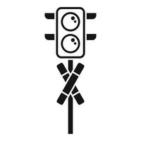 Border rail icon simple vector. Stop traffic vector