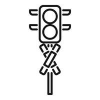 Border rail icon outline vector. Stop traffic vector