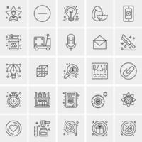 25 iconos de negocios universales vector ilustración de icono creativo para usar en proyectos relacionados con la web y dispositivos móviles