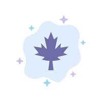 Canada Leaf Maple Blue Icon on Abstract Cloud Background vector