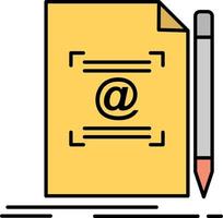 Note Letter Text Mail Create  Flat Color Icon Vector icon banner Template