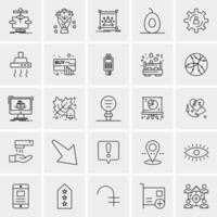 25 iconos de negocios universales vector ilustración de icono creativo para usar en proyectos relacionados con la web y dispositivos móviles