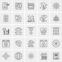 25 iconos de negocios universales vector ilustración de icono creativo para usar en proyectos relacionados con la web y dispositivos móviles