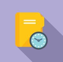 Folder task icon flat vector. Work project vector