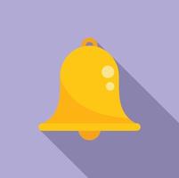 Bell notification icon flat vector. Work project vector