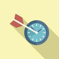 Time target icon flat vector. Work control vector