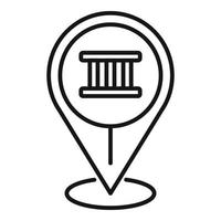 Train station location icon outline vector. Railway metro vector