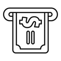 Atm cash icon outline vector. Money transfer vector