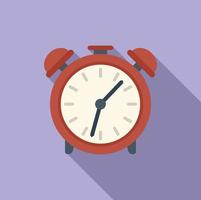 Alarm clock icon flat vector. Work control vector