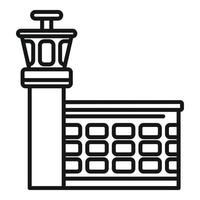 Airport tower icon outline vector. Ground support vector