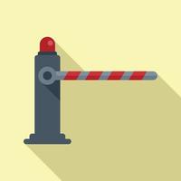 Control barrier icon flat vector. Train road vector