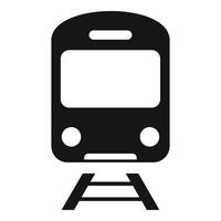 Train railway icon simple vector. Platform station vector