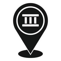 Train station location icon simple vector. Railway metro vector