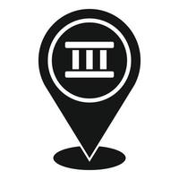 Train station location icon simple vector. Railway metro vector