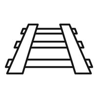 vector de contorno de icono de ferrocarril de viaje. ventana del metro