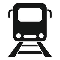 Stop train icon simple vector. Metro block vector