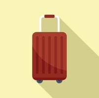 Travel bag icon flat vector. Truck cargo vector