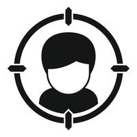 Man target icon simple vector. Audience digital vector