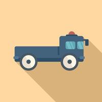 Airport truck icon flat vector. Ground support vector