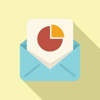 Segment market mail icon flat vector. Target chart vector