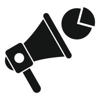 Megaphone market segment icon simple vector. Customer target vector