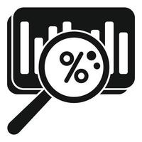 Percent market segmentation icon simple vector. Segment target vector