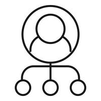 Man segment market icon outline vector. Target customer vector