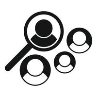 Business people search icon simple vector. Segment market vector