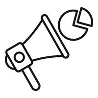 Megaphone market segment icon outline vector. Customer target vector