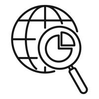 Global market icon outline vector. Target segment vector