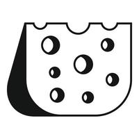 vector simple de icono de pieza de queso. fábrica de leche