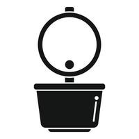 vector simple de icono de cápsula de café abierta. café expreso