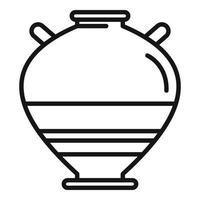 Wine amphora icon outline vector. Vase pot vector