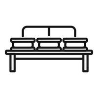Fresh cheese line icon outline vector. Milk factory vector