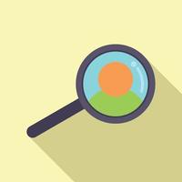 Search magnifier icon flat vector. Target customer vector
