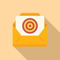 Mail target icon flat vector. Hunter group vector