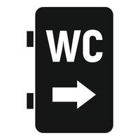 icono de dirección wc vector simple. baño baño