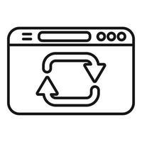 Repost web page icon outline vector. Repost chart vector