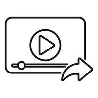 Video player icon outline vector. Chart graphic vector