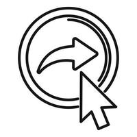 Repost icon outline vector. Graphic chart vector