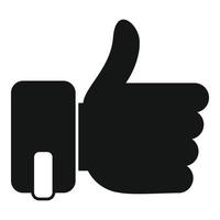 Thumb up subscribe icon simple vector. Email message vector