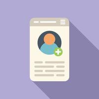 Web subscribe icon flat vector. Email newsletter vector