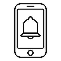 Phone sound bell icon outline vector. Email message vector