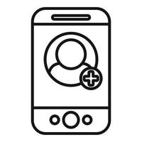 Phone interface icon outline vector. Email message vector