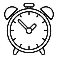 Alarm clock icon outline vector. Office time vector